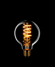 Globe Filament spiraal LED G80 Lichtbron 7w E27 240v 2200k 3-stappen dimbaar Helder