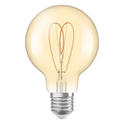 Osram G80 1906 Vintage Globe Bol LED Heart lichtbron E27 8watt Gold 2200K