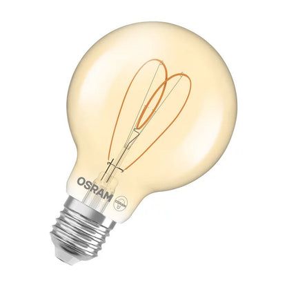 Osram 1906 Vintage Globe Bol G80 LED Heart lichtbron E27 4,9watt Goud 2700K
