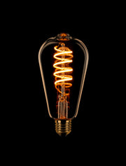 Edison ST64 Filament spiraal LED 7,5w E27 240v 2200k dimbaar Goud/Flame