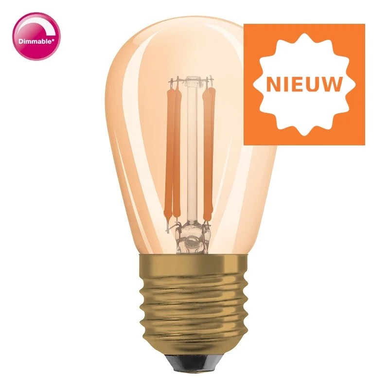 Osram Vintage 1906 Filament ST45 LED lamp 4,8 Watt E27 LED 2200K Gold