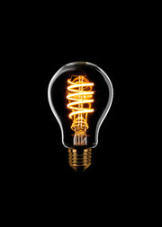 Standaardlamp A60 Filament spiraal LED 7,5w E27 240v 2200k dimbaar Helder