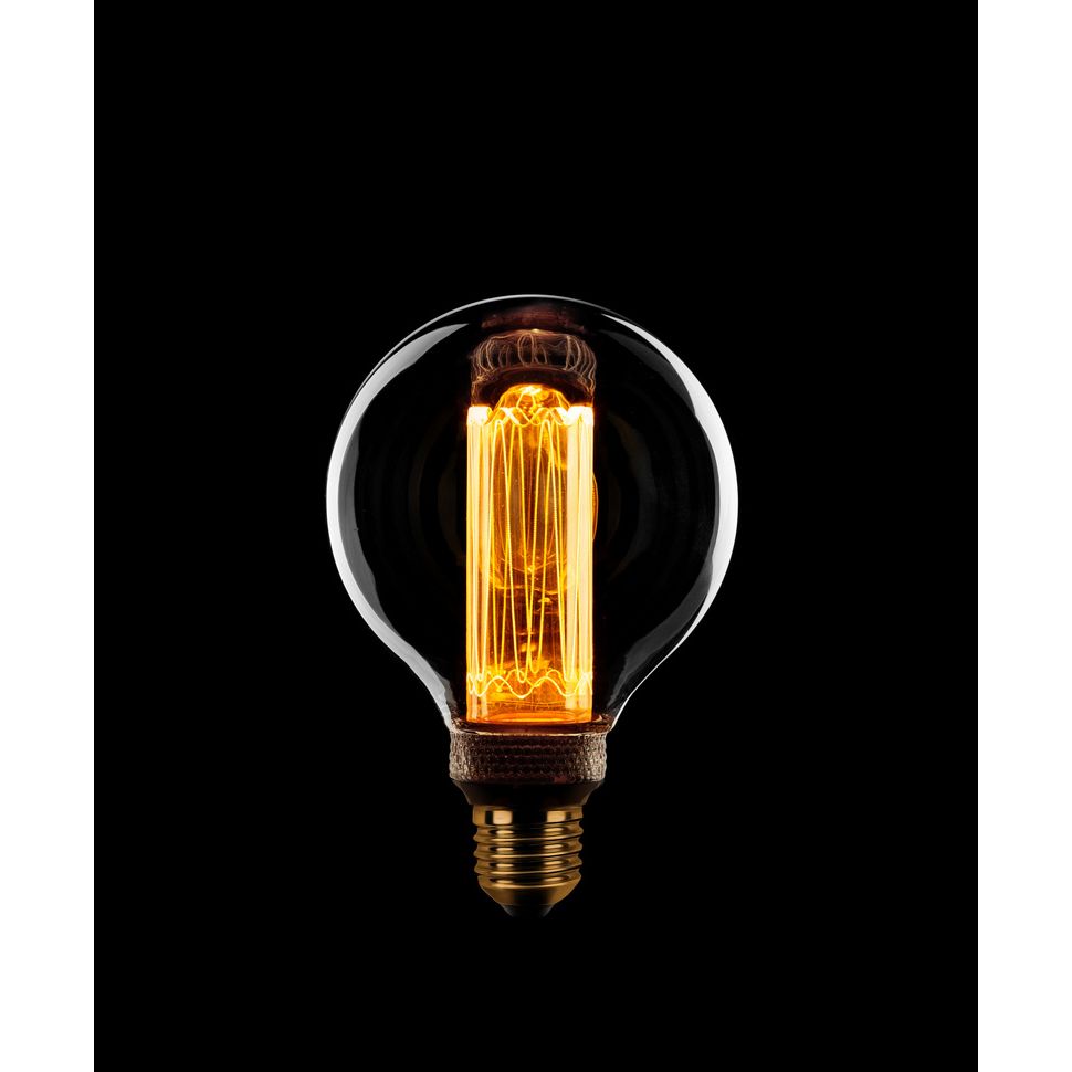 Globe bol “kooldraad” LED G80 Lichtbron 1-2-4w E27 240v 2400k 3-stappen dimbaar Helder - De Smid Verlichting