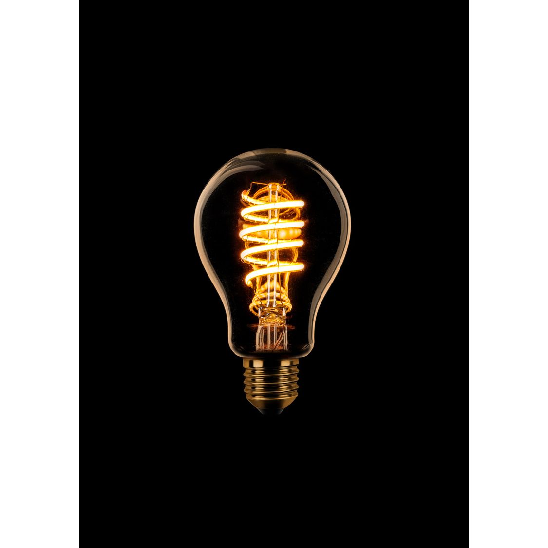 Standaardlamp A60 Filament spiraal LED 4watt E27 dimbaar Goud/Flame - De Smid Verlichting
