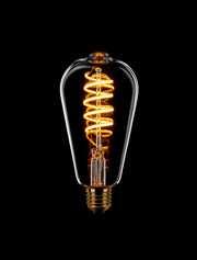 Edison ST64 Filament spiraal LED lamp 4watt E27 240v 2200k dimbaar Helder