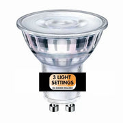 ETH 6-309727 Sceneswitch + Memory GU10 led 4.5w/50w 2700k/2500k/2200k 3-standen 50w-25w-10w 400Lm Cri80 230v