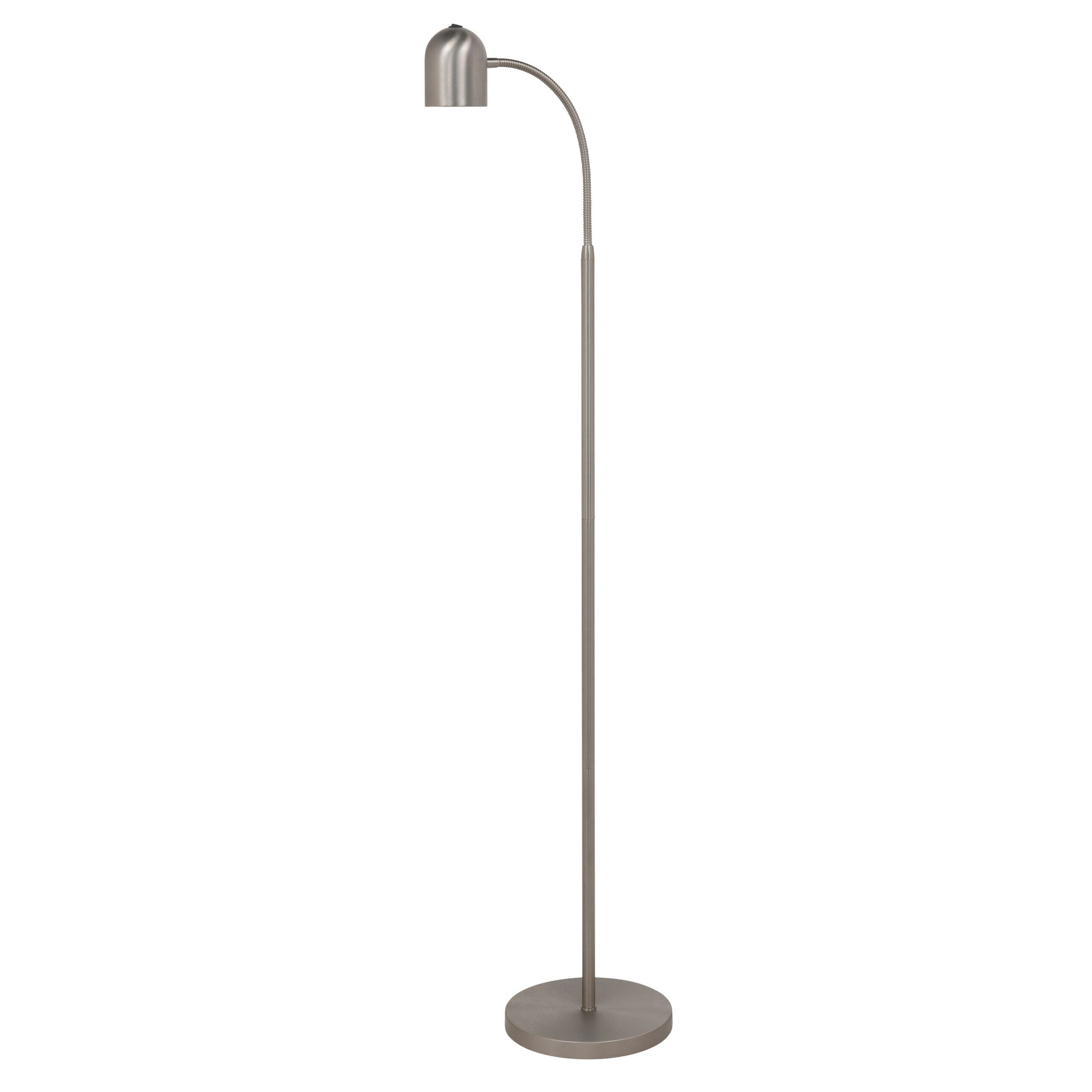 Umbria LED Vloerlamp 5watt 2700K Nikkelmat(Geborsteld Metaal) - De Smid Verlichting