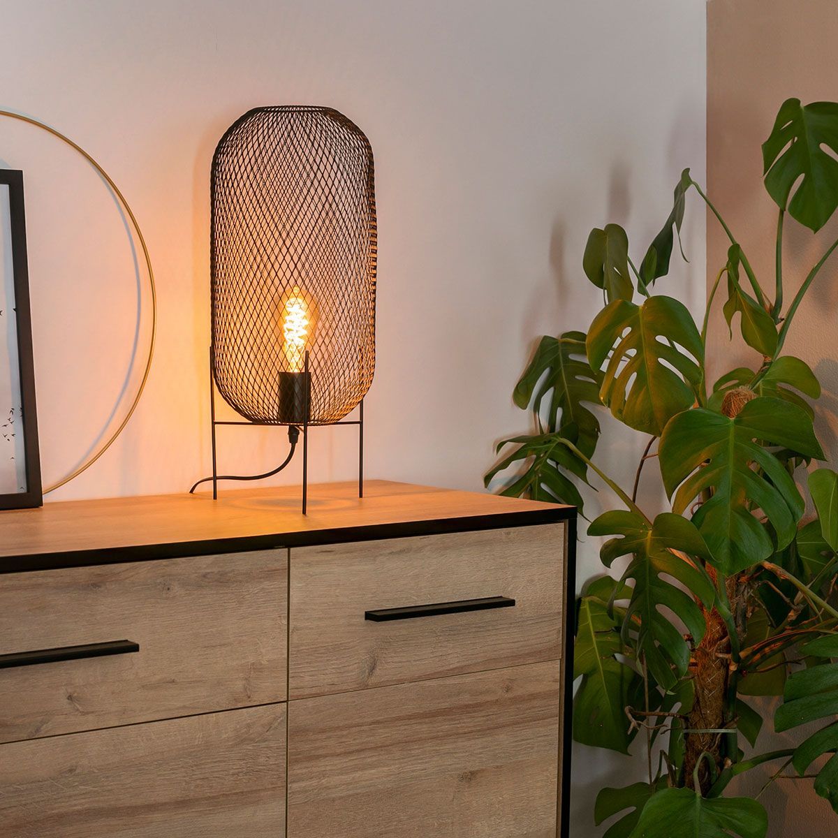  Mexlite Bodine Tafellamp 2707ZW Zwart