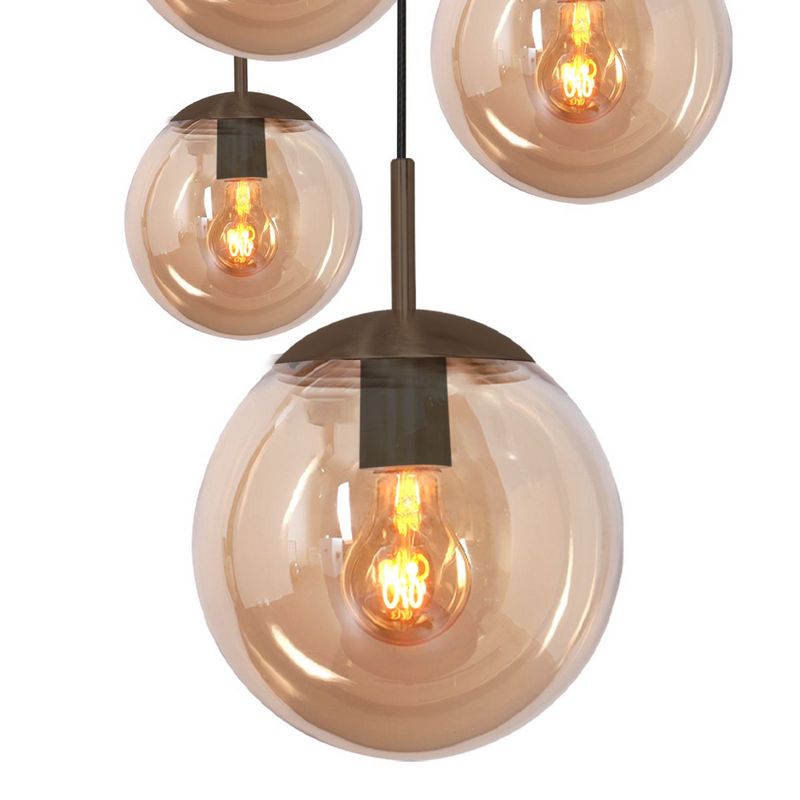 Steinhauer Vide Hanglamp Bollique 2730CA Cacao 5 lichts E27 fitting