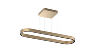 Highlight Hoogwaardige Ovale Hanglamp Loop 117cm Champagne Gold 100W 2700K LED dimbaar