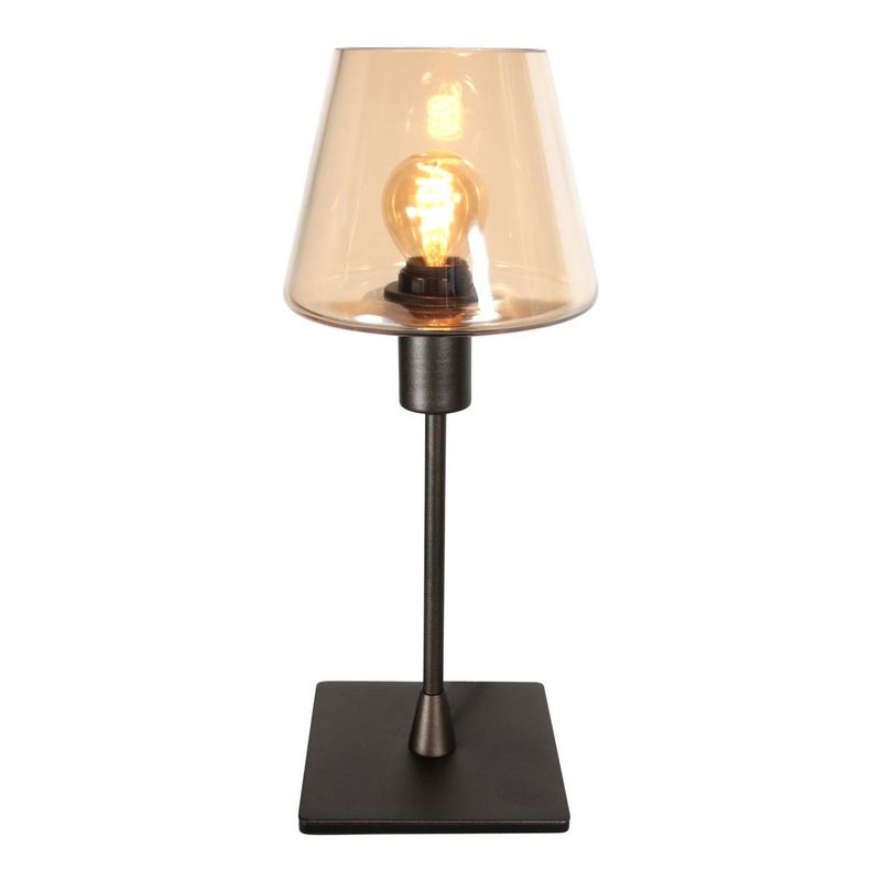 Steinhauer Ancilla Tafellamp Brons 3102CA Cacao/Amber Glas
