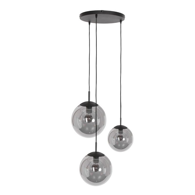 Steinhauer Bollique 3-Lichts Hanglamp met Smoke Glazen Bollen 3123ZW