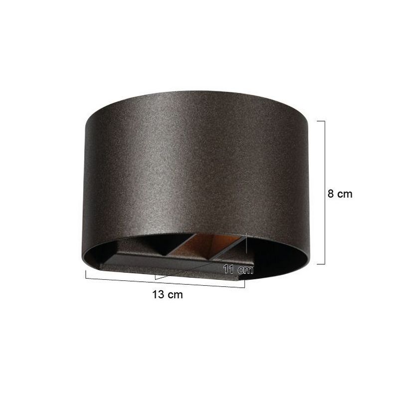 Steinhauer Muro "Rond" Wandlamp Cacao inclusief LED Lichtbron G9