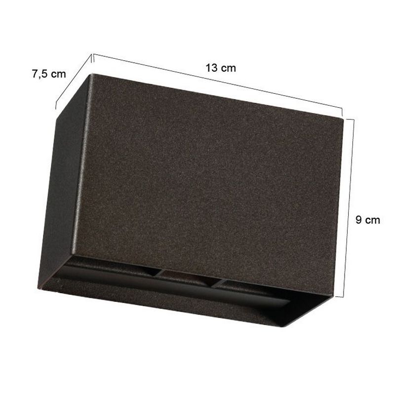 Steinhauer Muro Rechthoekig Wandlamp Cacao inclusief LED Lichtbron G9