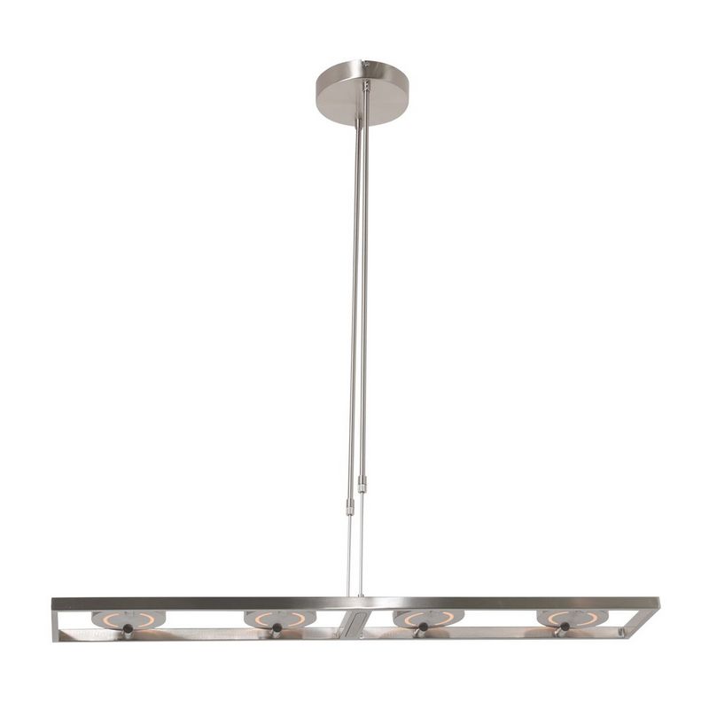 Steinhauer Soleil Flex 4-Lichts Hanglamp 3516ST (RVS look) Geborsteld metaal