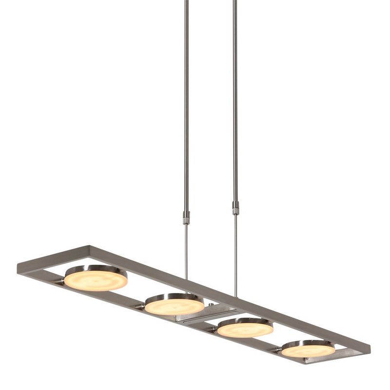 Steinhauer Soleil Flex 4-Lichts Hanglamp 3516ST (RVS look) Geborsteld metaal