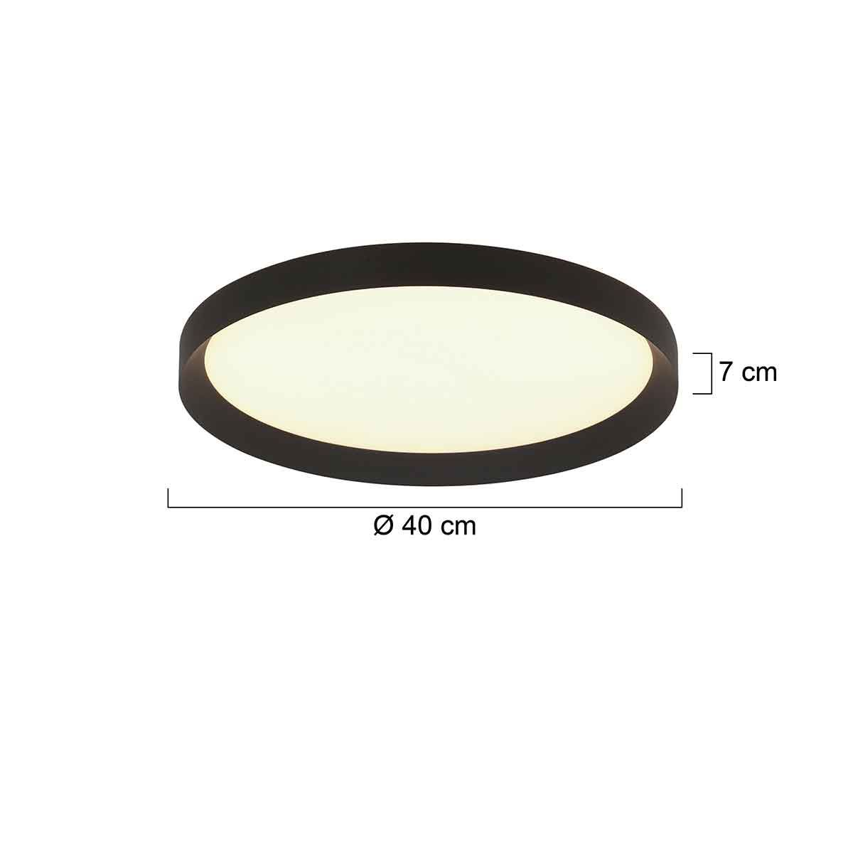 Steinhauer Flady Plafondlamp 40cm Mat Zwart