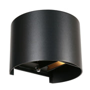Logan Outdoor Rond Wandlamp met dag & nacht sensor Zwart