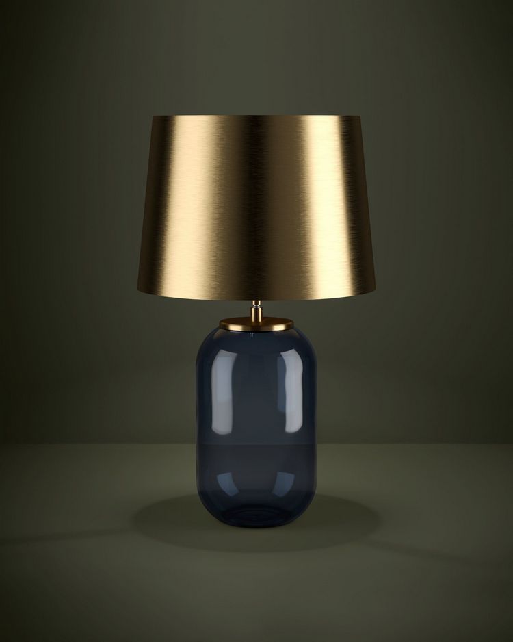 Cuite Tafellamp glas, goud
