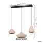 Torremolinos 3-Lichts Hanglamp zand
