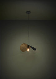 Saceda 1-Lichts hanglamp zwart-goud 53cm De Laatste Showroom model