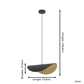 Saceda 1-Lichts hanglamp zwart-goud 53cm De Laatste Showroom model