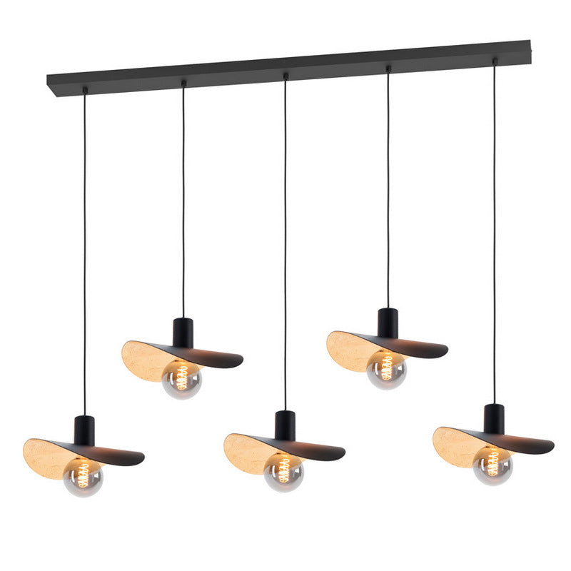 Saceda 5-Lichts Hanglamp Balk Zwart-Goud De Laatste Showroom model