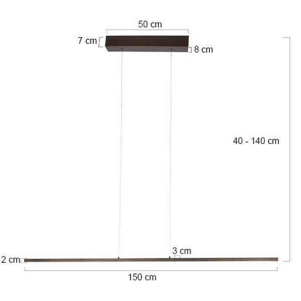 Steinhauer Bande LED Hanglamp Cacao 150cm met Cable lift