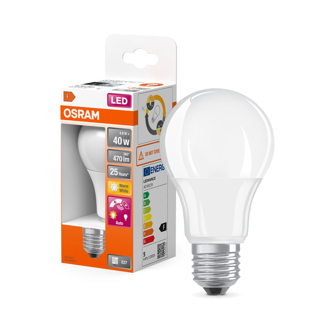 OSRAM LED Dag/Nacht SENSOR CLA40M 4,9W827 E27