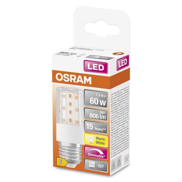 OSRAM LED CERAM60 DIM 7,3W 827 E27