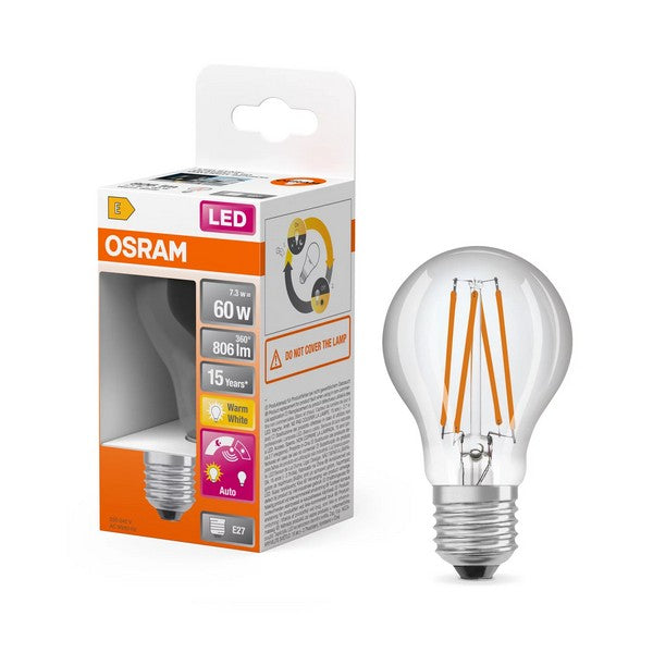 Osram F-LED Dag en Nacht licht Sensor CLA60 827 7,3W E27