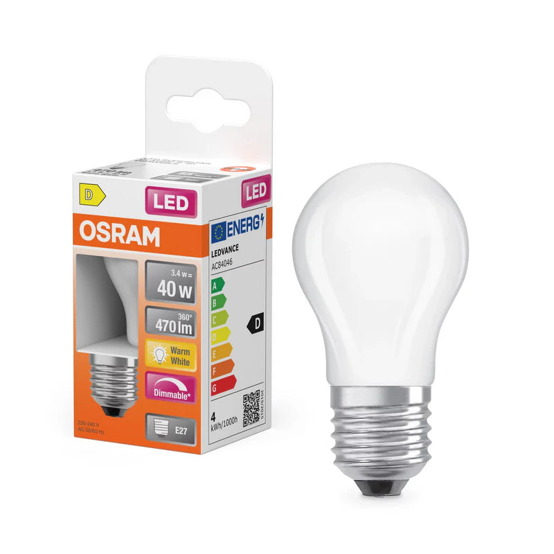 OSRAM F-LED CLP40M DIM 3,4W 827 E27