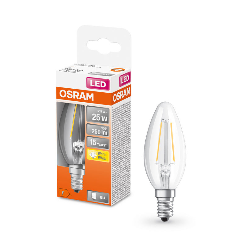 Osram Kaarslamp F-LED CLB25H 2,5W 827 E14