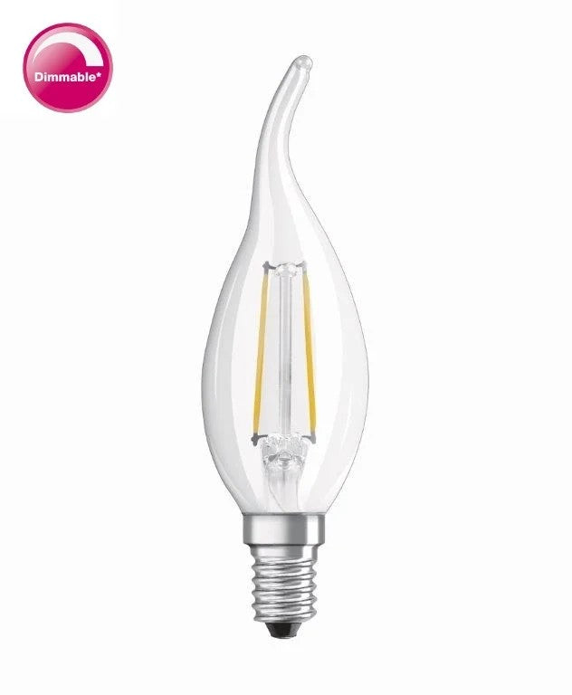 Osram Tipkaars lamp F-LED CLBA40H Dimbaar 4W 827 E14 Helder