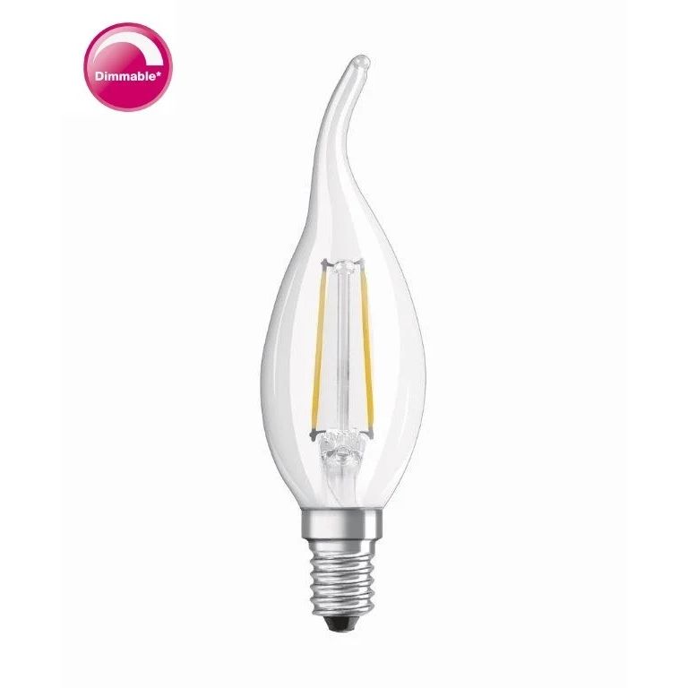 Osram Tipkaars lamp F-LED CLBA40H Dimbaar 4W 827 E14 Helder - De Smid Verlichting