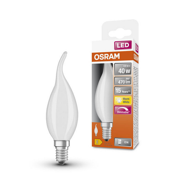 Osram Tipkaars F-LED CLBA40M Dimbaar 4,0W 827 E14 Mat