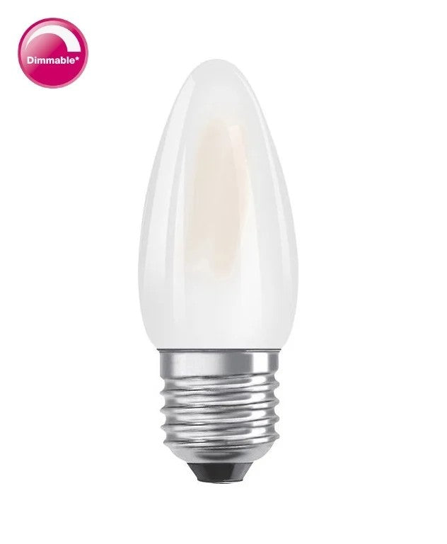 Osram kaarslamp F-LED CLB40M Dimbaar 4,8W 827 E27 Mat