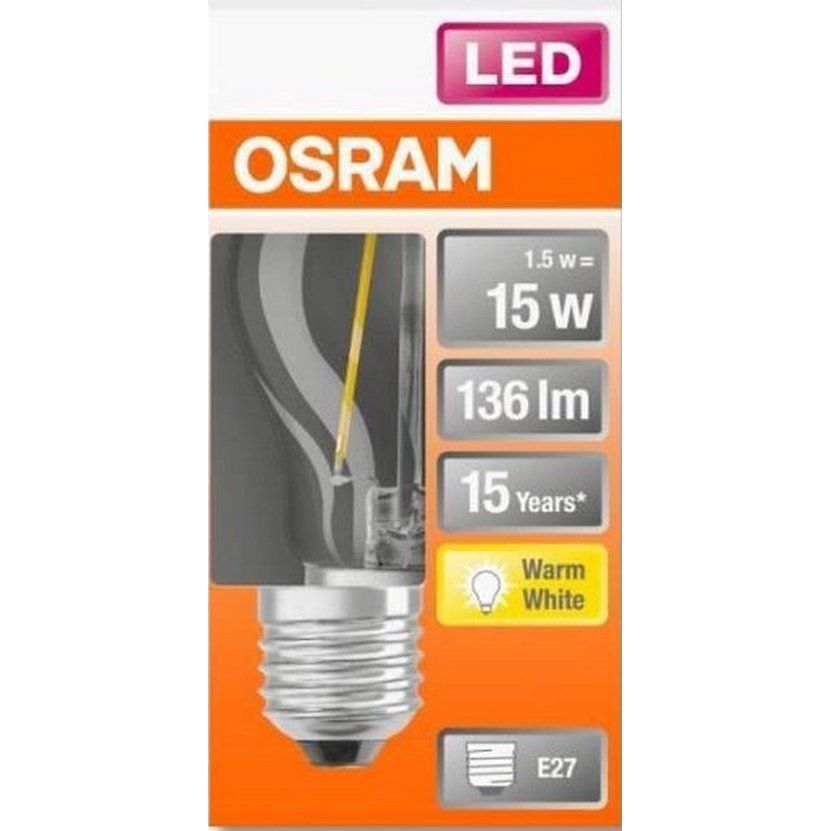Osram Kogellamp F-LED CLP15H 1,5W 827 E27 Helder - De Smid Verlichting