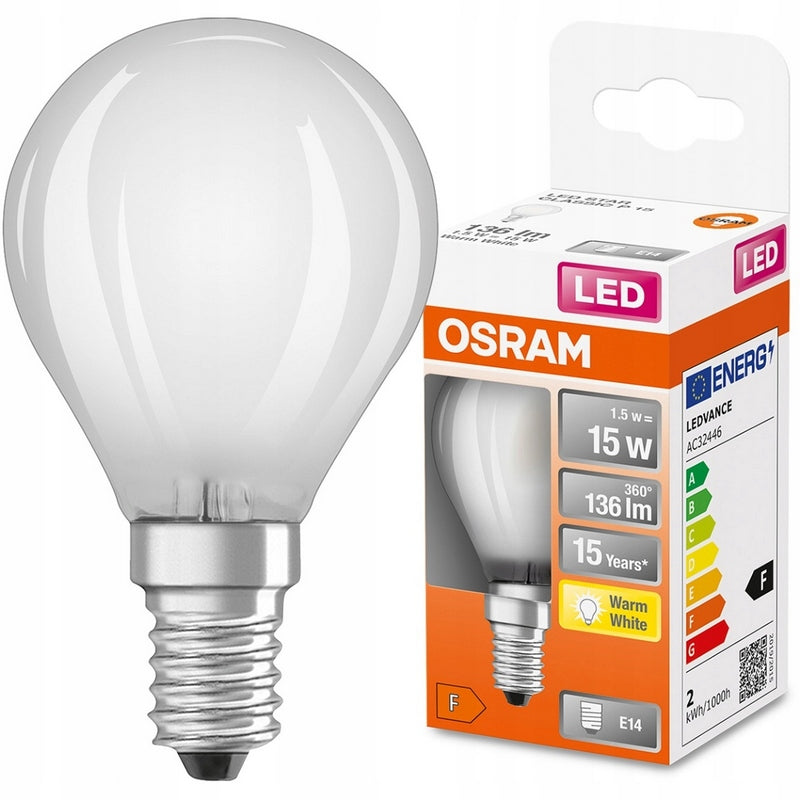 Osram Led Kogellamp F-LED CLP15M 1,5W 827 E14