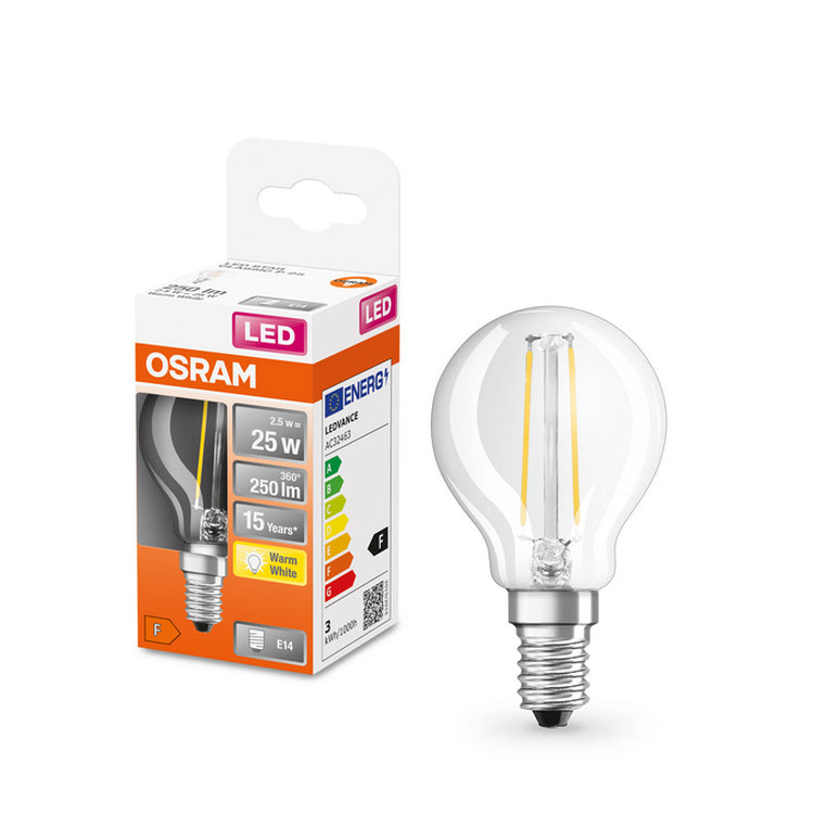 Osram Kogellamp Led Kogellamp F-LED CLP25H 2,5W 827 E14 Helder
