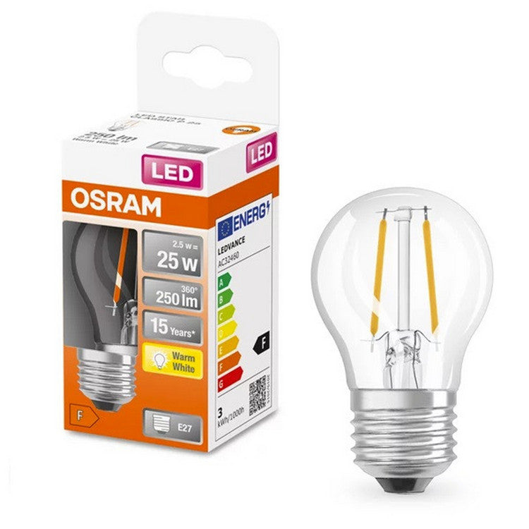 Osram Kogellamp F-LED CLP25H 2,5W 827 E27 Helder