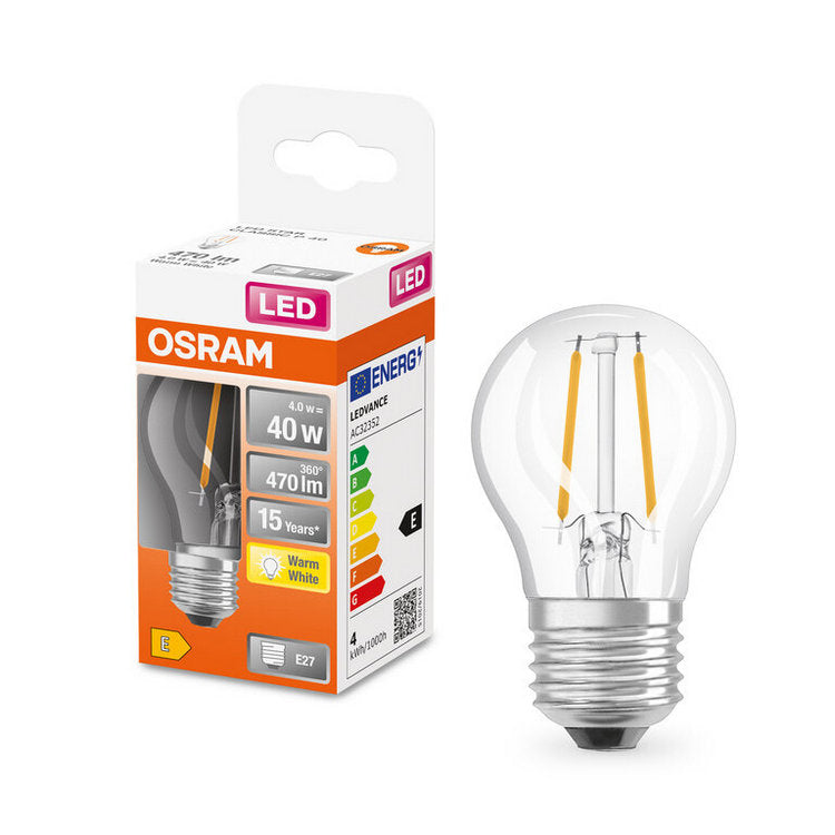 Osram Kogellamp F-LED CLP40H 4,0W 827 E27 Helder