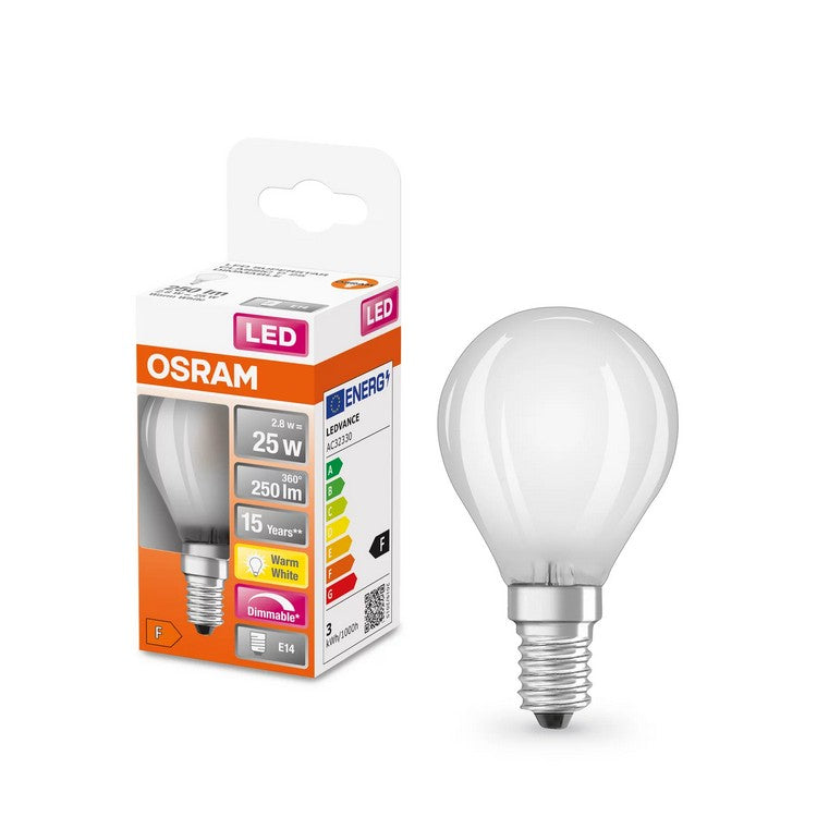 Osram Kogellamp F-LED CLP25M Dimbaar 2,8W 827 E14 Mat