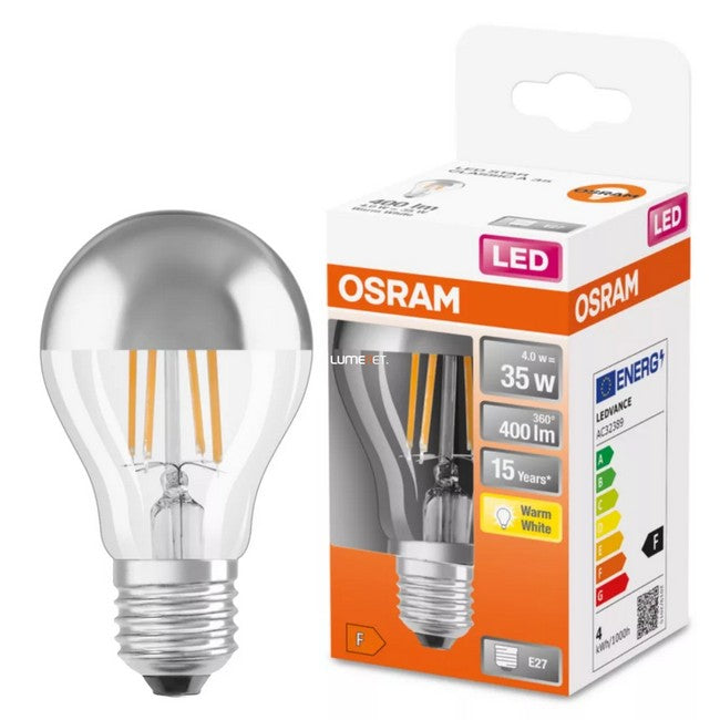 Osram Kop Spiegel lamp F-LED CLA35KOP-ZI 4watt 827 E27 Zilver/Helder