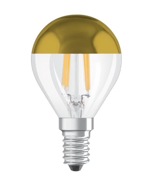Osram Kop Spiegel lamp F-LED CLP34KOP-GD 4W 827 E14 Goud/Helder