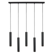 Steinhauer Downlume 5-Lichts Hanglamp Zwart Exlcusief Lichtbronnen