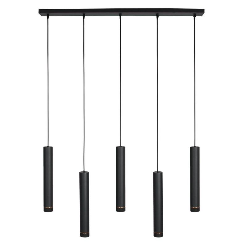 Steinhauer Downlume 5-Lichts Hanglamp Zwart Exlcusief Lichtbronnen