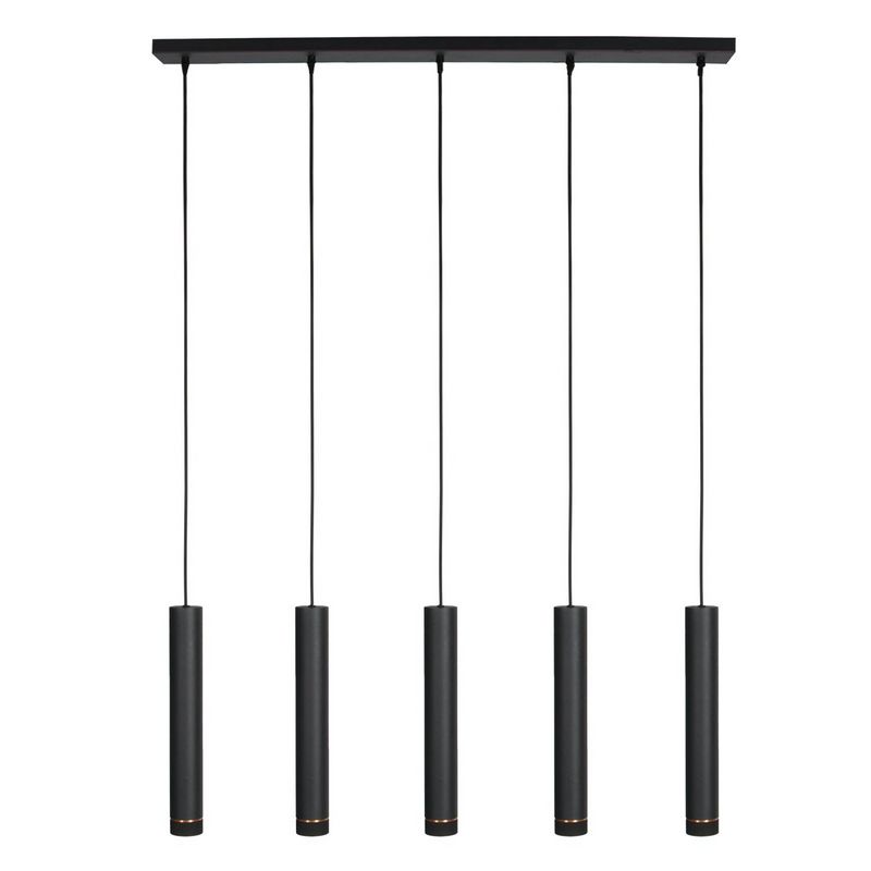 Steinhauer Downlume 5-Lichts Hanglamp Zwart Exlcusief Lichtbronnen