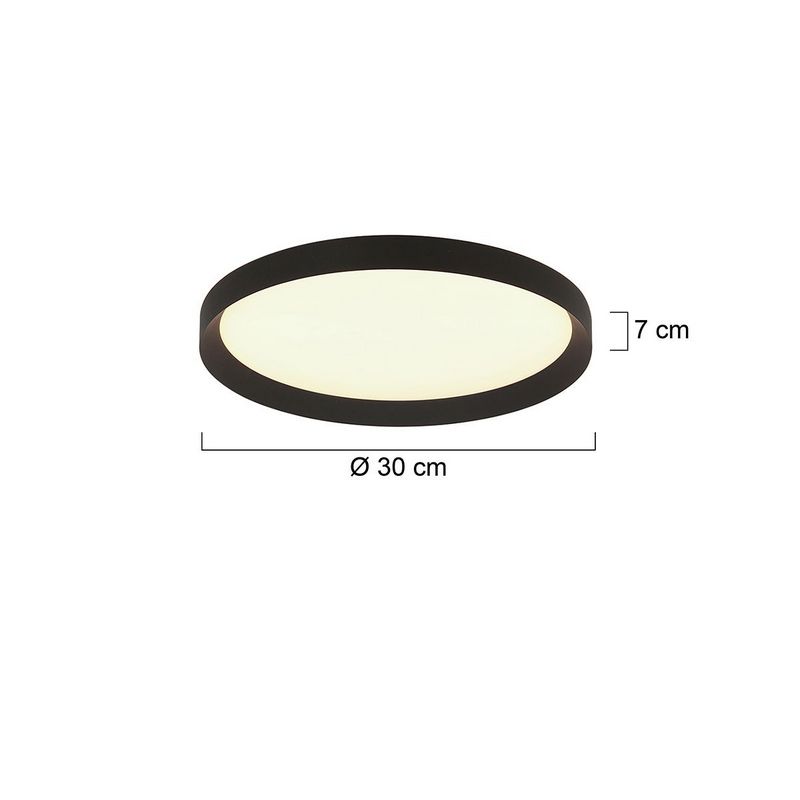 Steinhauer Flady Plafondlamp 30cm Mat Zwart