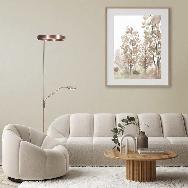 Steinhauer Soleil 2 Vloerlamp Uplight met Zijarm Brons